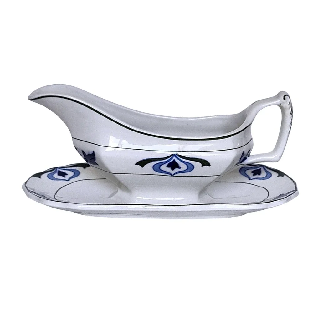 Vintage Old English Gravy Boat Underplate Royal Winton Grimwades Burslem England